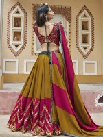 Mustard Viscose Rayon Readymade Navratri Lehenga Choli